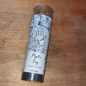 Mystic Fog Scented Candle - palmistry / skulls / ESP images Halloween theme